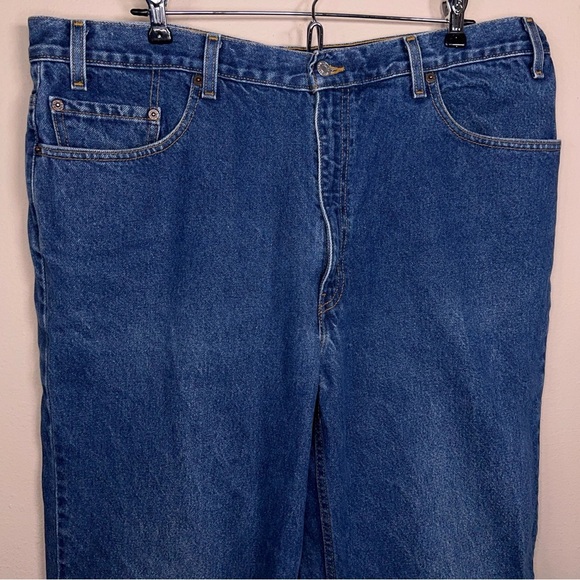 Vintage 40x30 Levis Jeans Straight Leg Relaxed Fit Classic Blue Denim Western - Picture 3 of 12